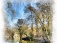 Near Bydews 2  Another “photocolour”. I have used the same viewpoint several times in this exhibition, for which I make no apology. £250